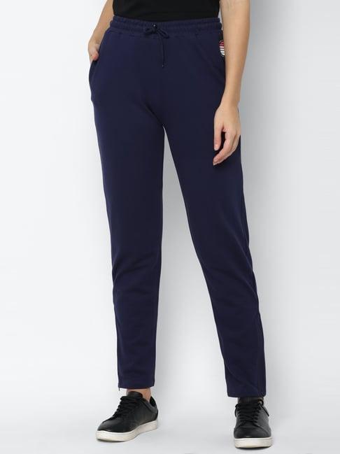 allen solly navy mid rise sports track pants