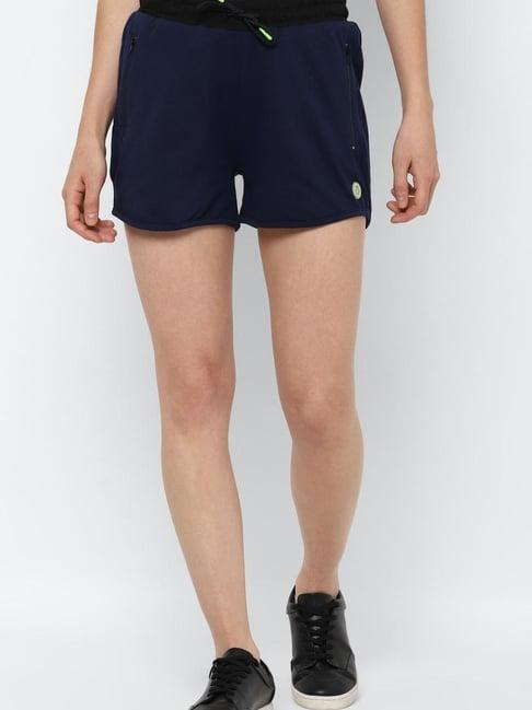 allen solly navy regular fit shorts