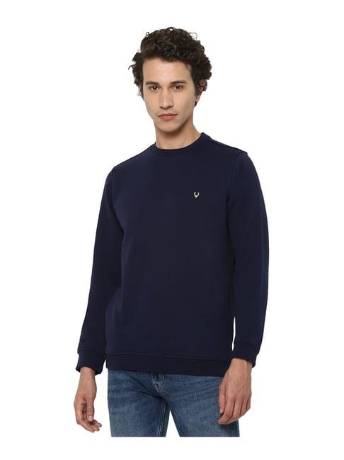 allen solly navy round neck sweatshirt