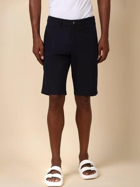 allen solly navy slim fit shorts