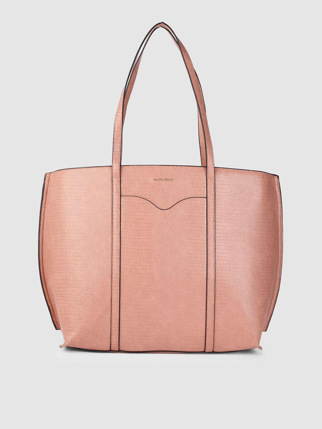 allen solly pink textured shoulder bag