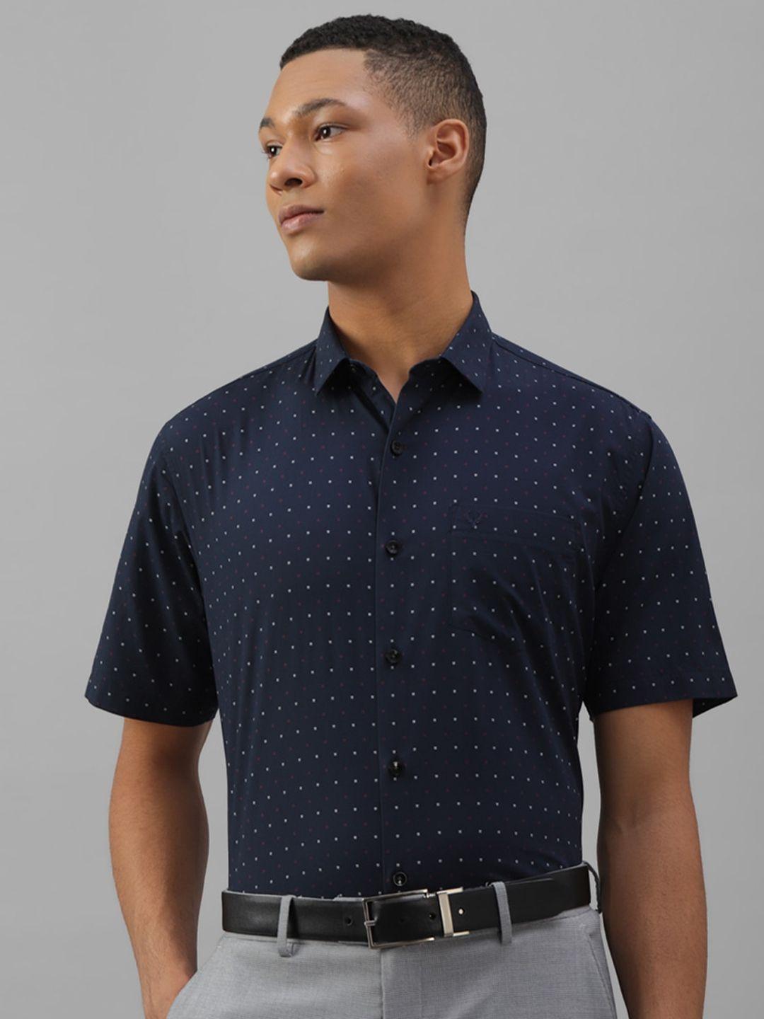 allen solly polka dots printed pure cotton formal shirt