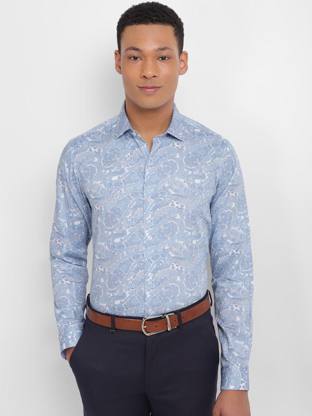 allen solly printed classic cotton slim fit casual shirt