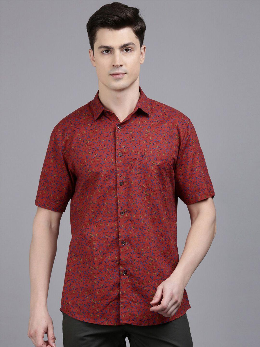 allen solly printed slim fit floral opaque casual shirt