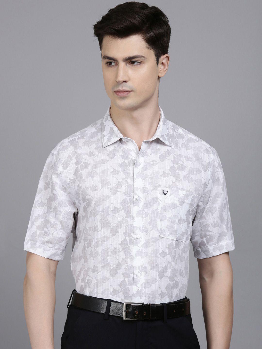 allen solly printed slim fit opaque formal shirt