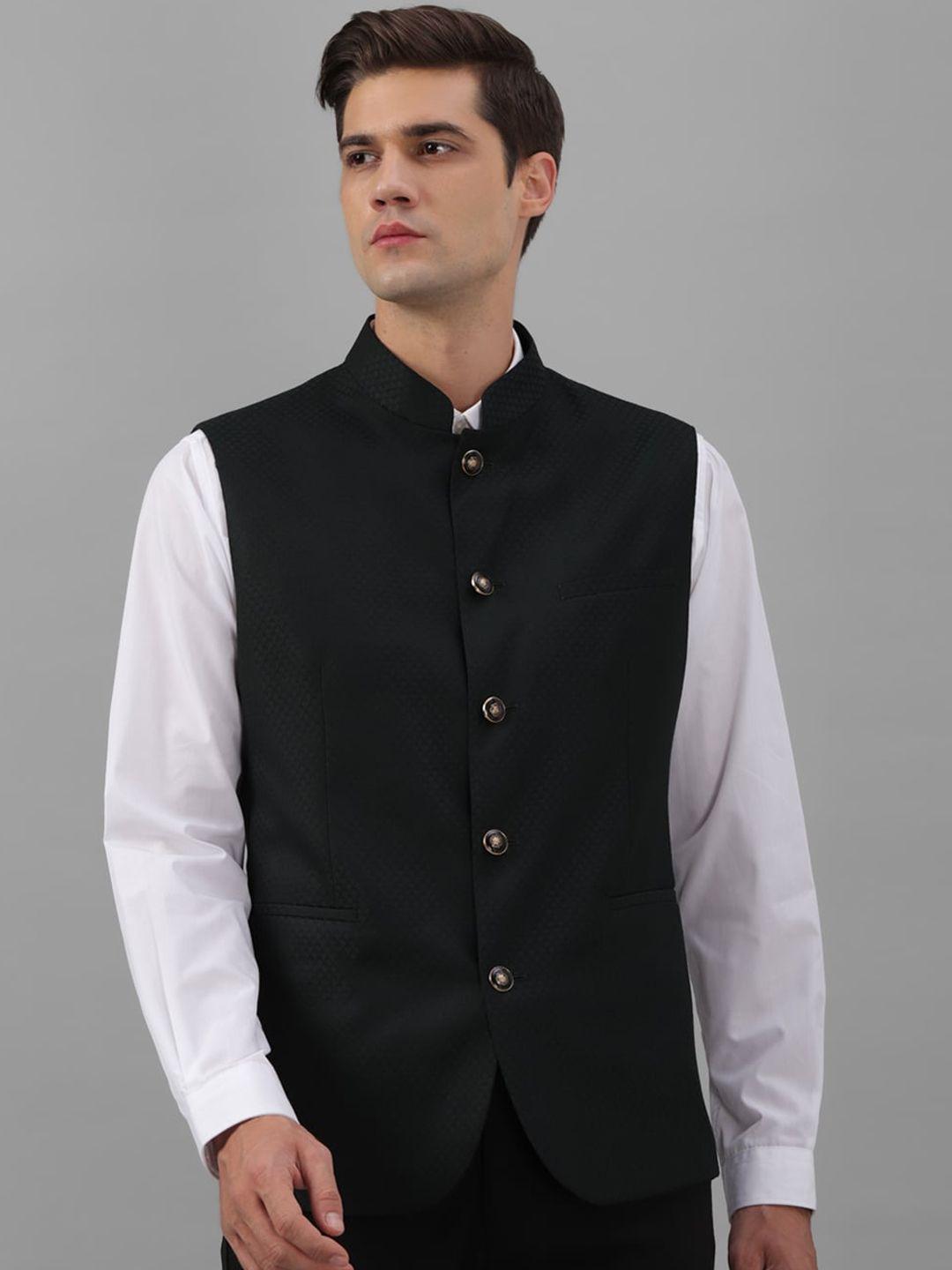 allen solly printed woven  nehru jacket