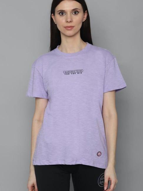allen solly purple graphic print t-shirt
