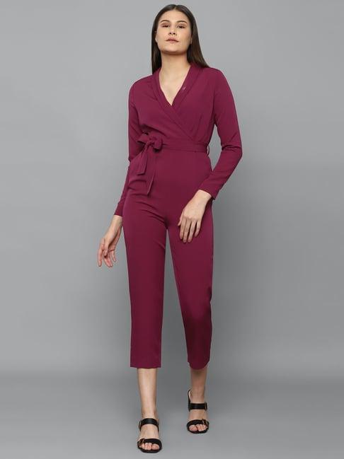 allen solly purple jumpsuit