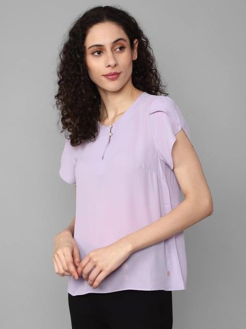 allen solly purple regular fit top