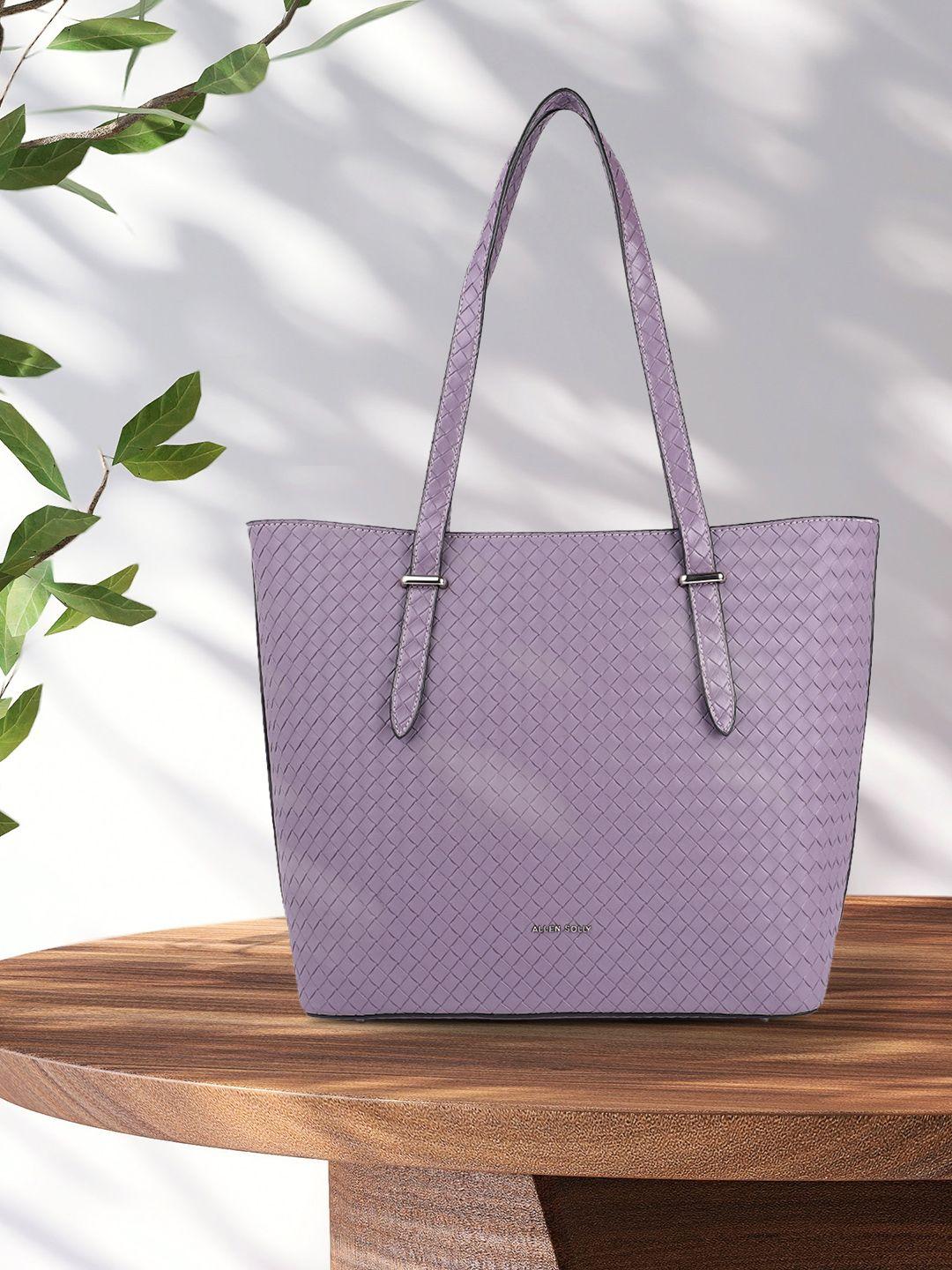 allen solly purple textured shoulder bag