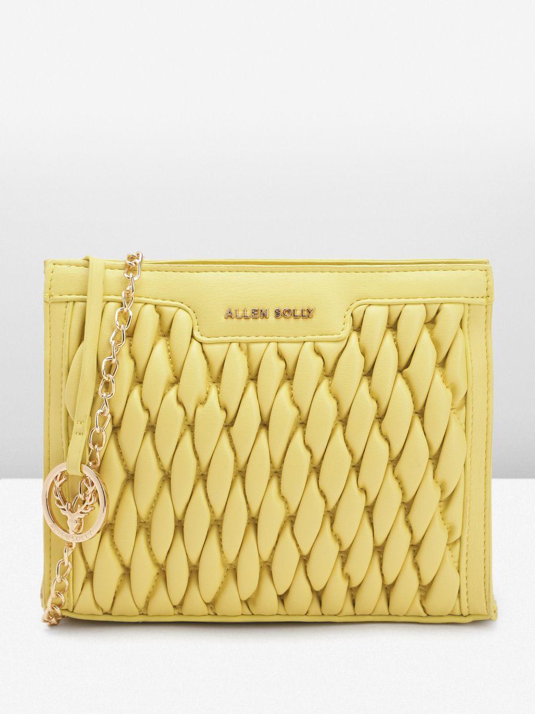 allen solly quilted sling bag with chain sling strap