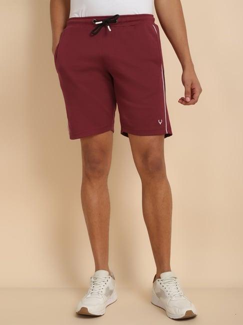 allen solly red slim fit shorts