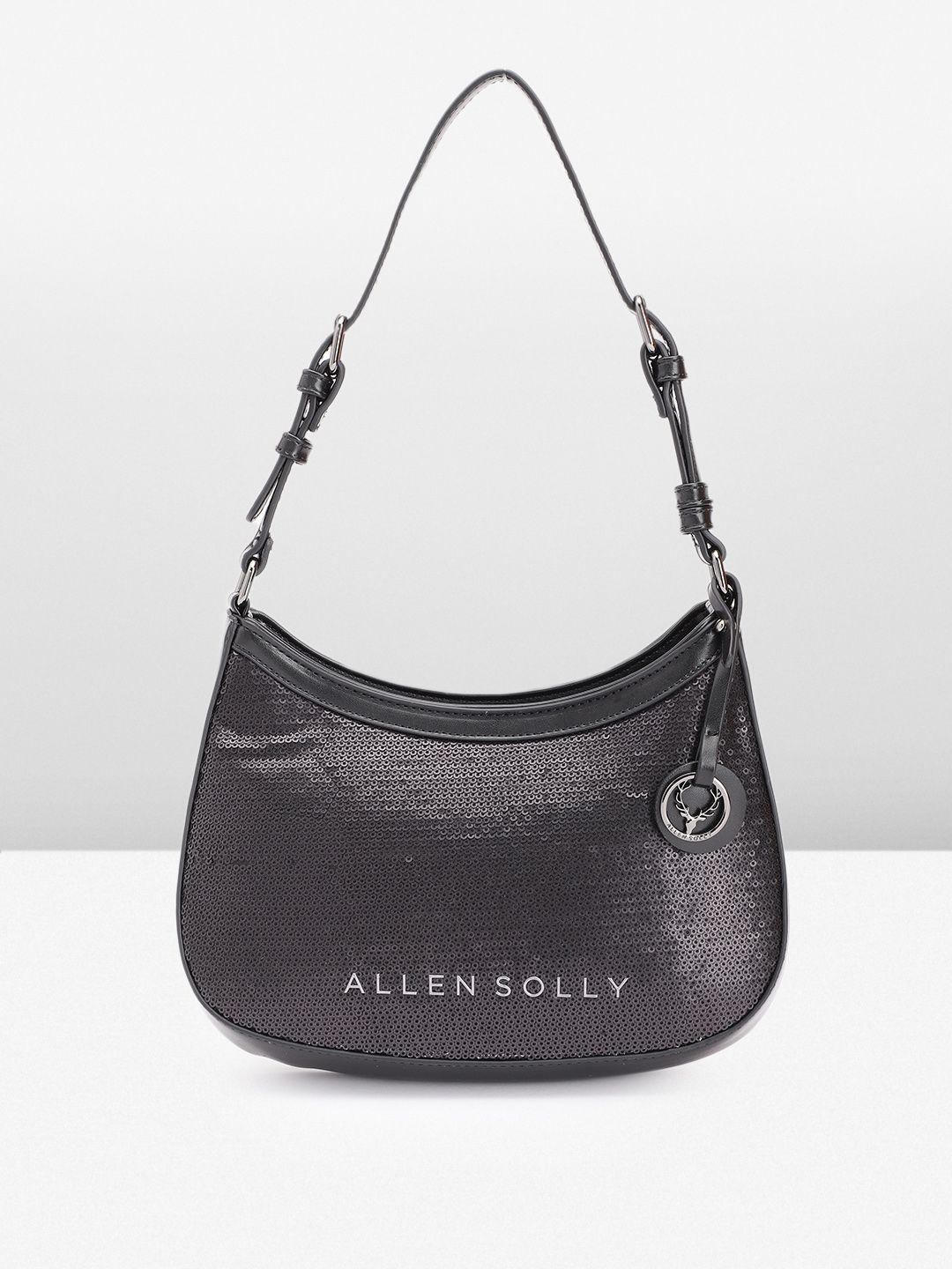 allen solly sequin embellished structured shoulder bag