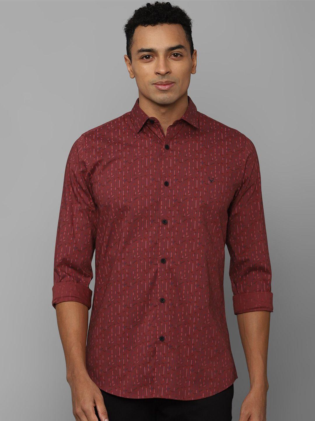 allen solly slim fit abstract printed opaque casual shirt