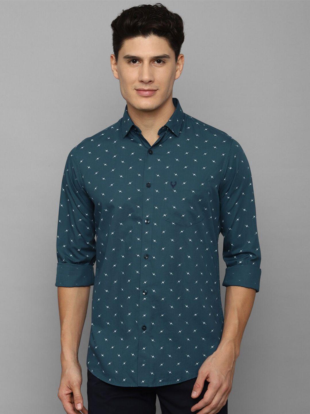 allen solly slim fit conversational printed pure cotton casual shirt