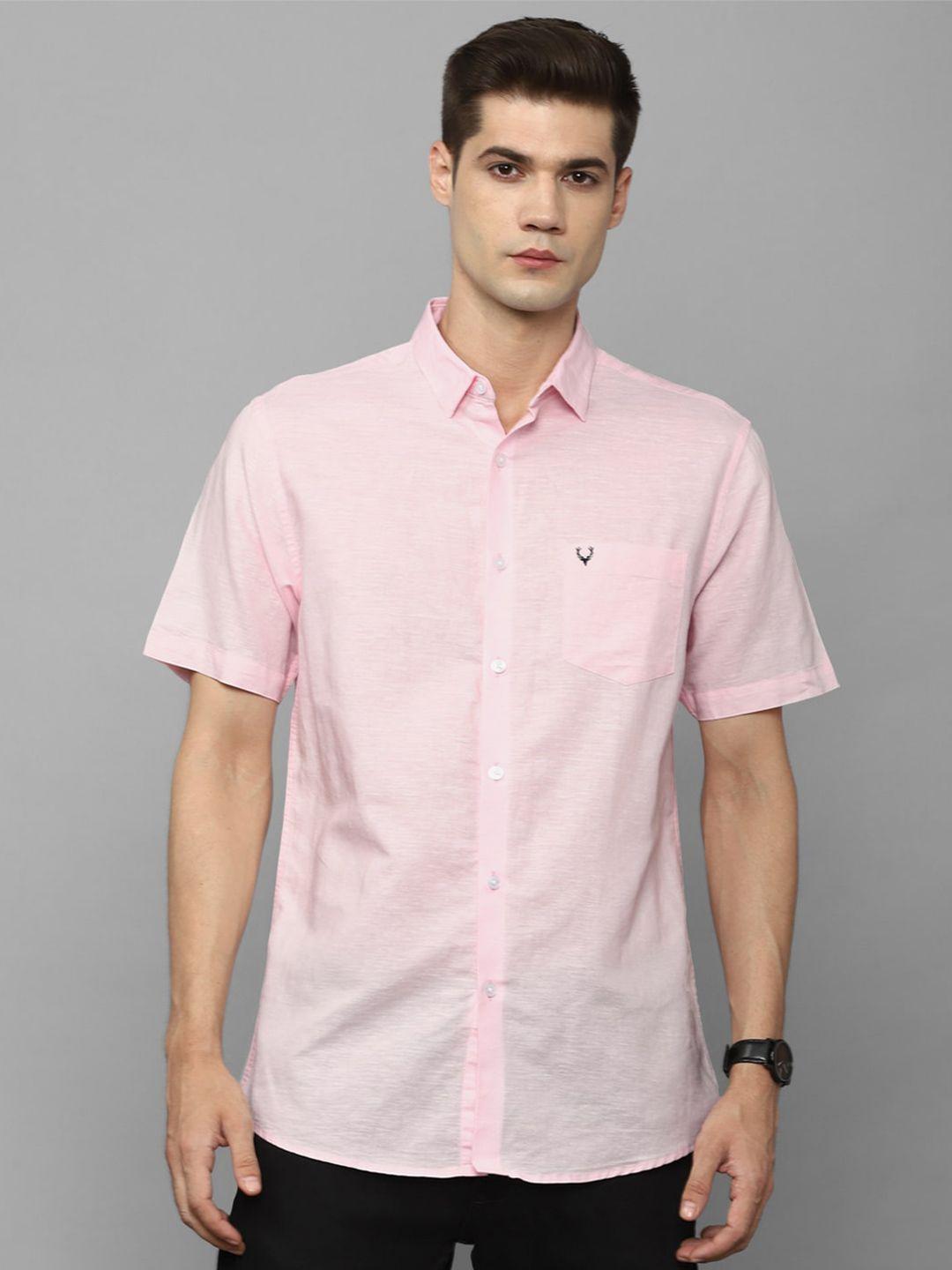 allen solly slim fit opaque cotton casual shirt