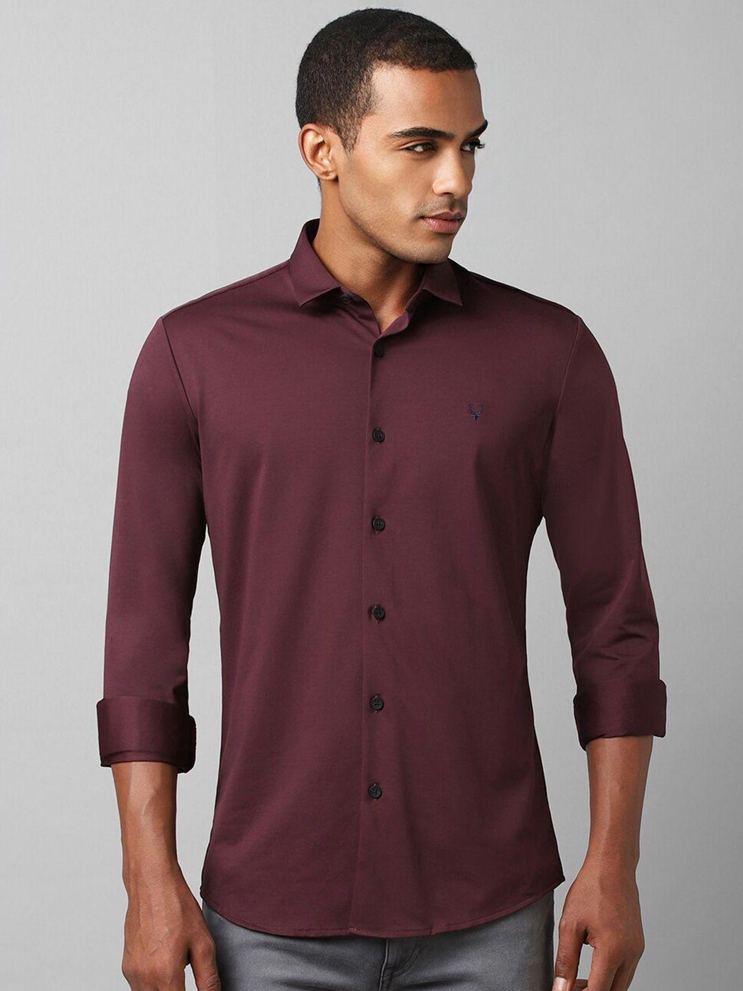 allen solly slim fit spread collar casual shirt