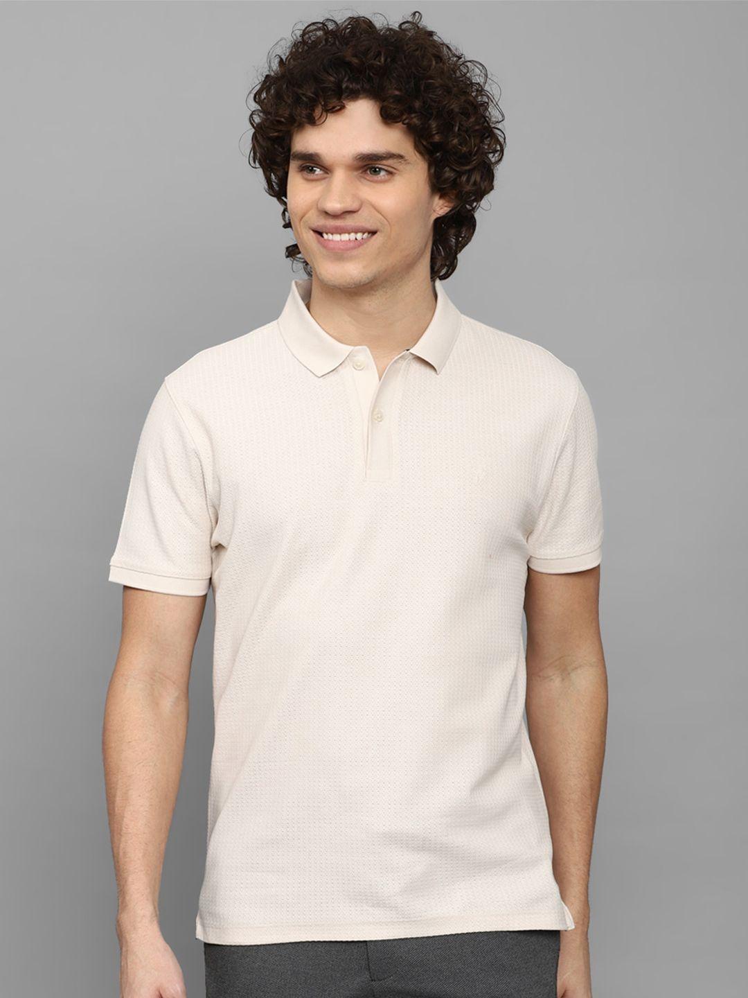 allen solly solid polo collar cotton t-shirt