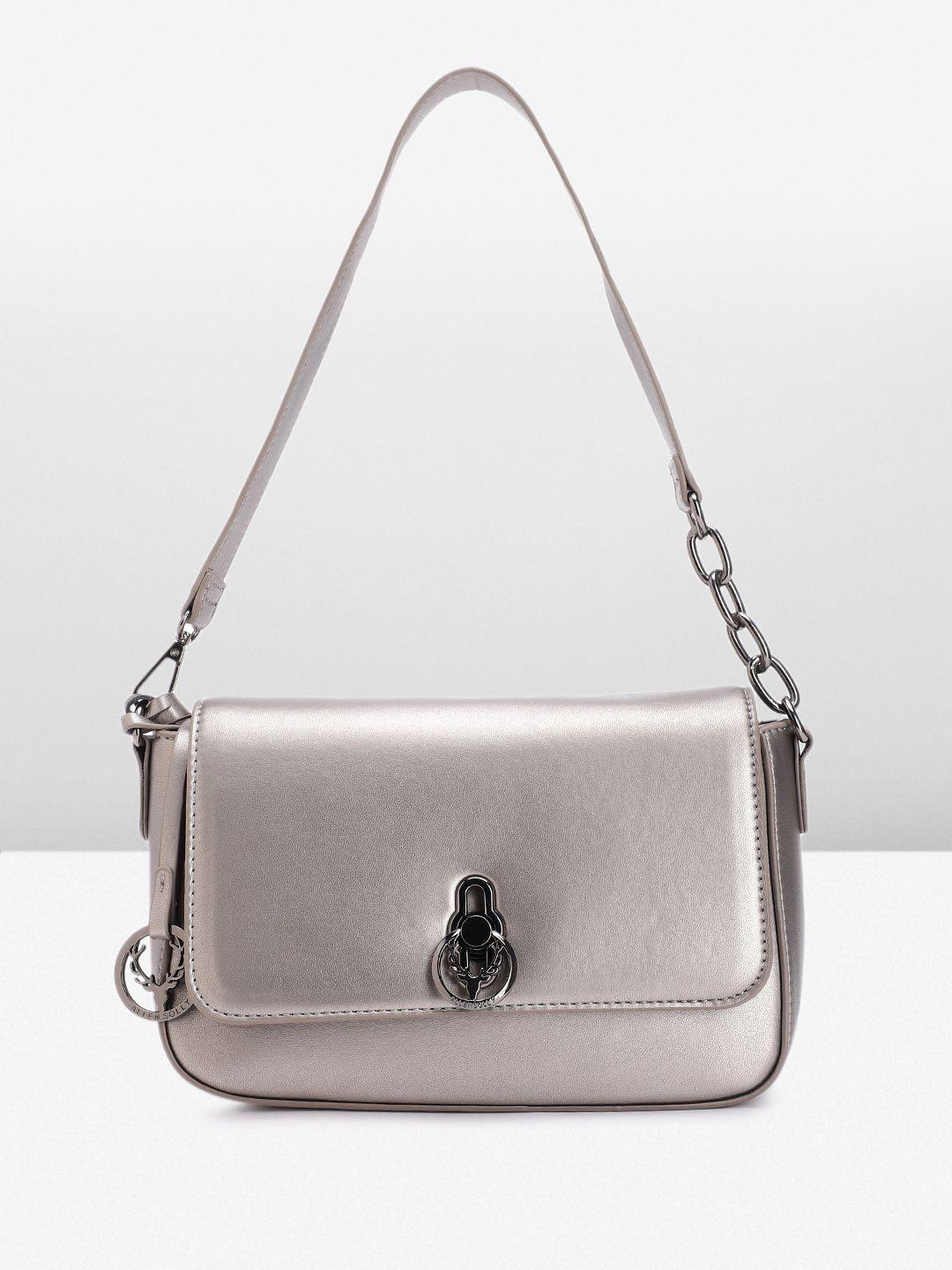 allen solly solid satchel