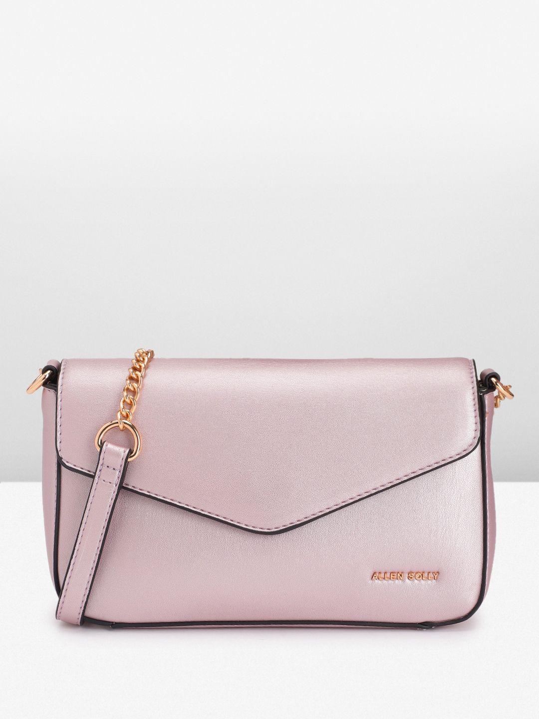 allen solly solid sheen structured sling bag