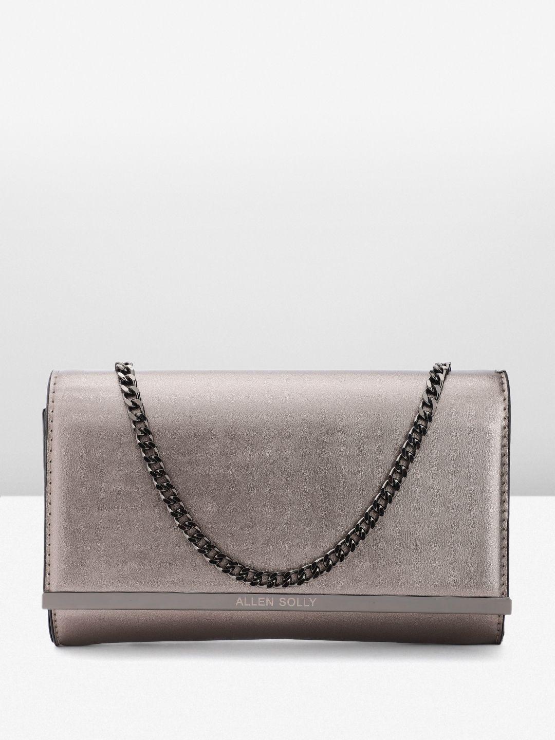 allen solly solid structured sling bag