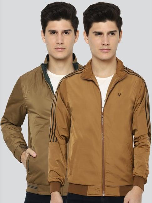 allen solly sport brown regular fit jacket