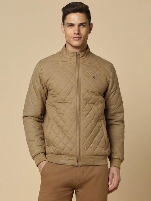 allen solly sport brown regular fit quilted jacket