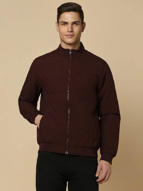 allen solly sport maroon regular fit jacket