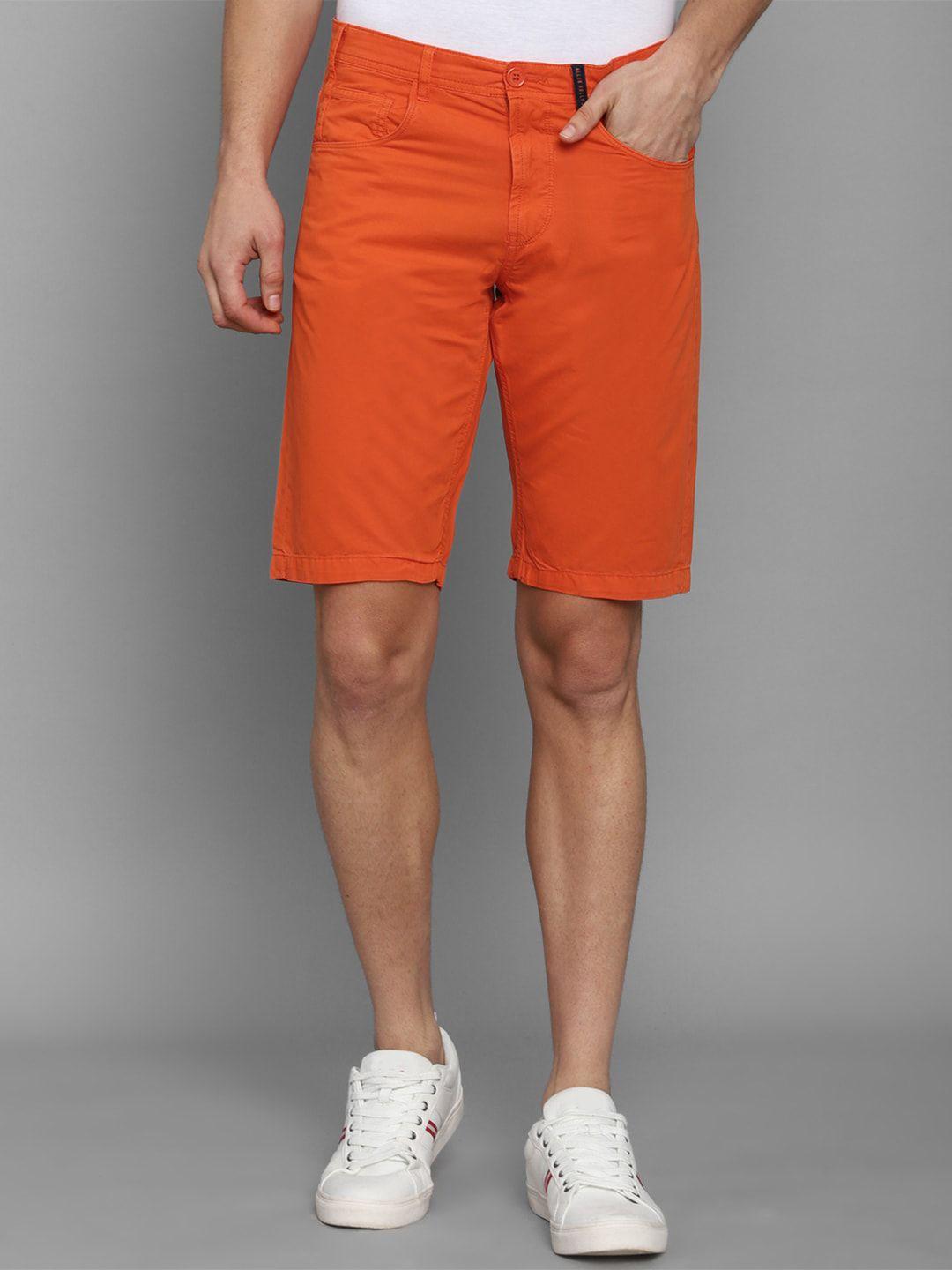 allen solly sport men orange slim fit pure cotton chinos shorts