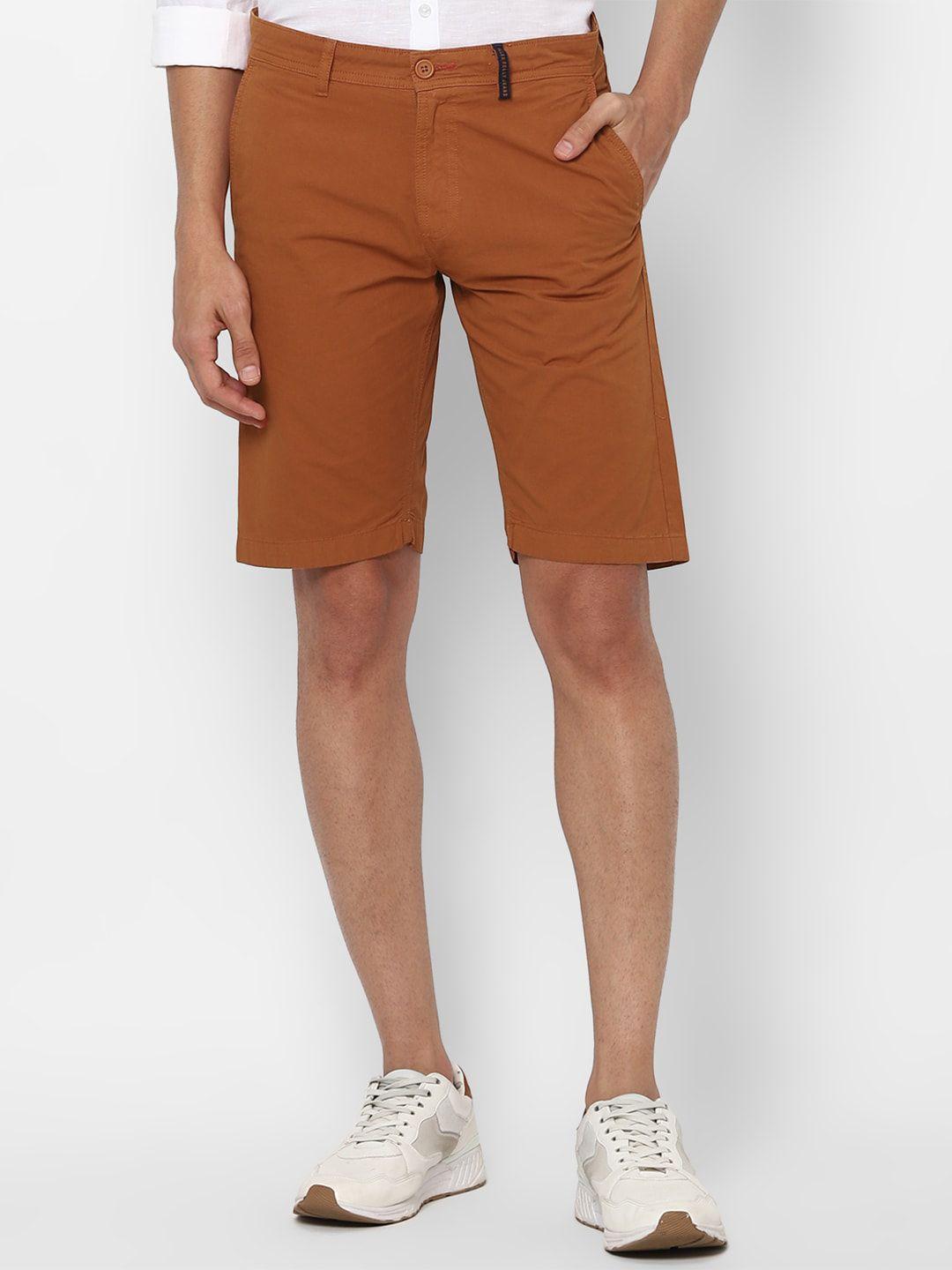 allen solly sport men orange slim fit shorts