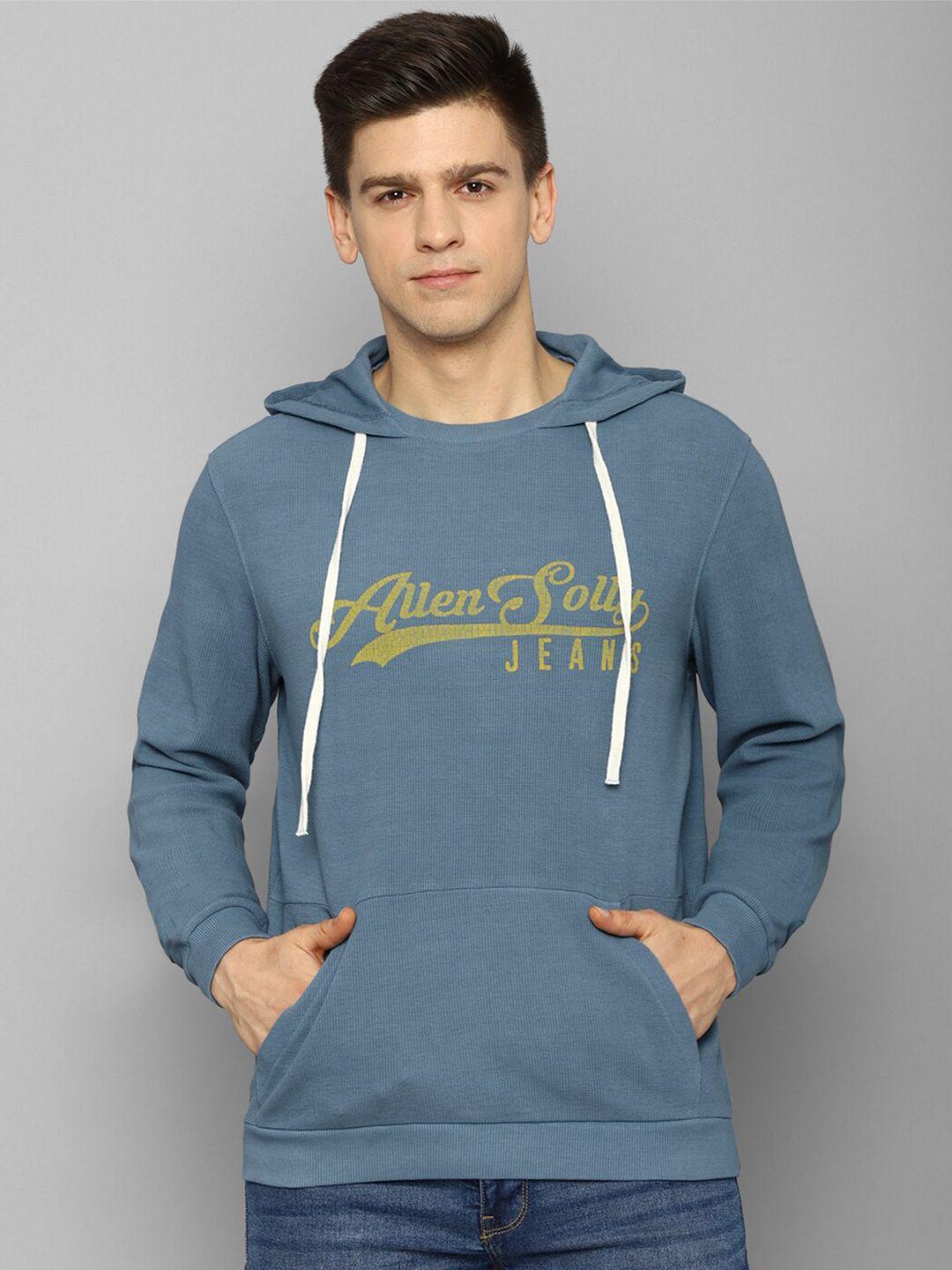 allen solly sport men printed hooded sweatshirt