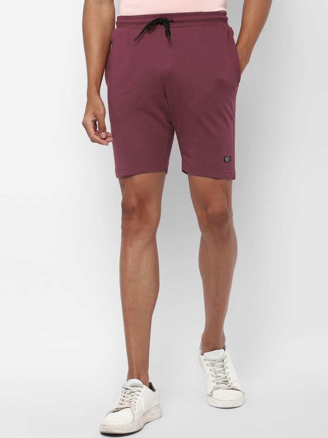 allen solly sport men purple slim fit shorts