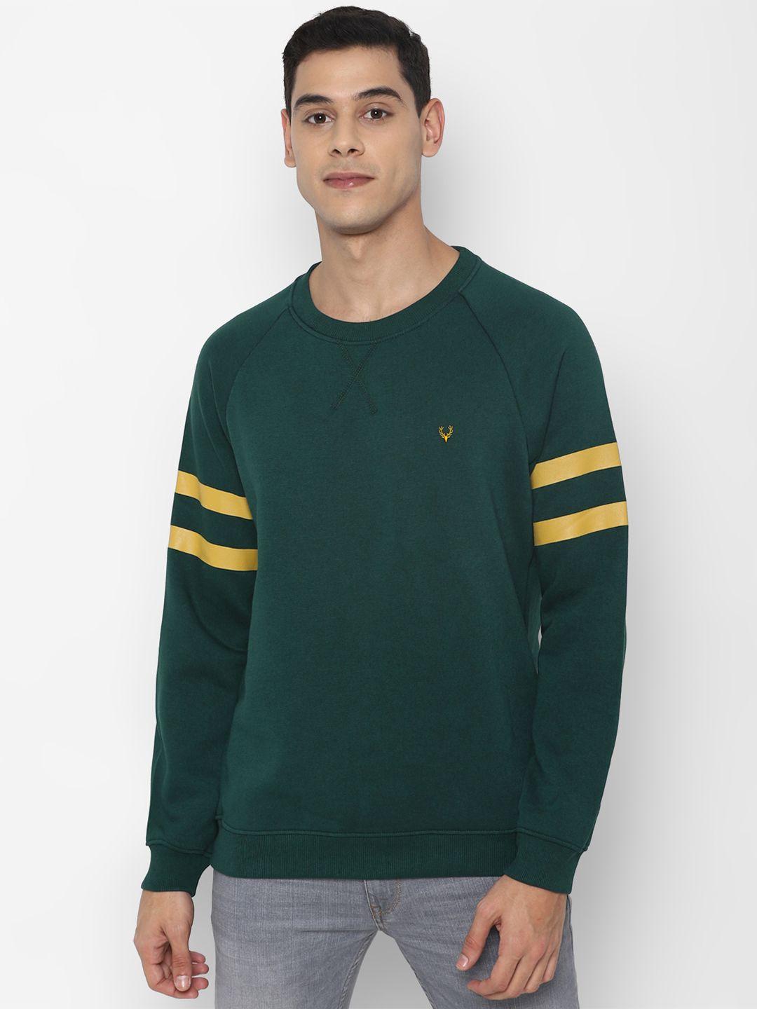 allen solly sport men teal green solid sweatshirt