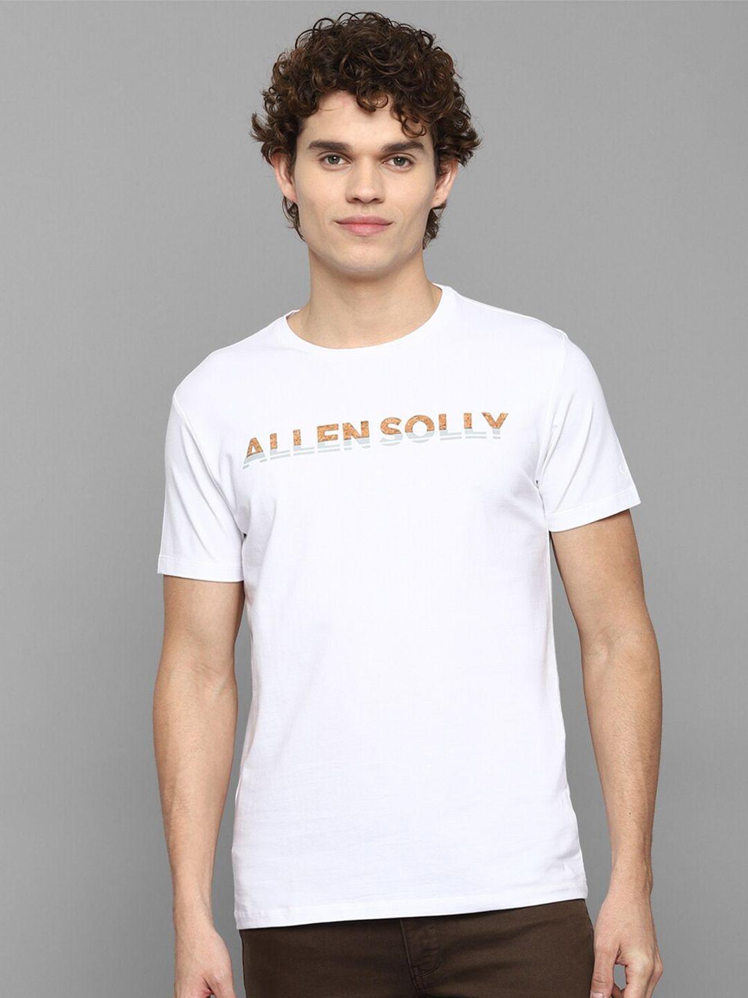 allen solly sport men white typography printed t-shirt