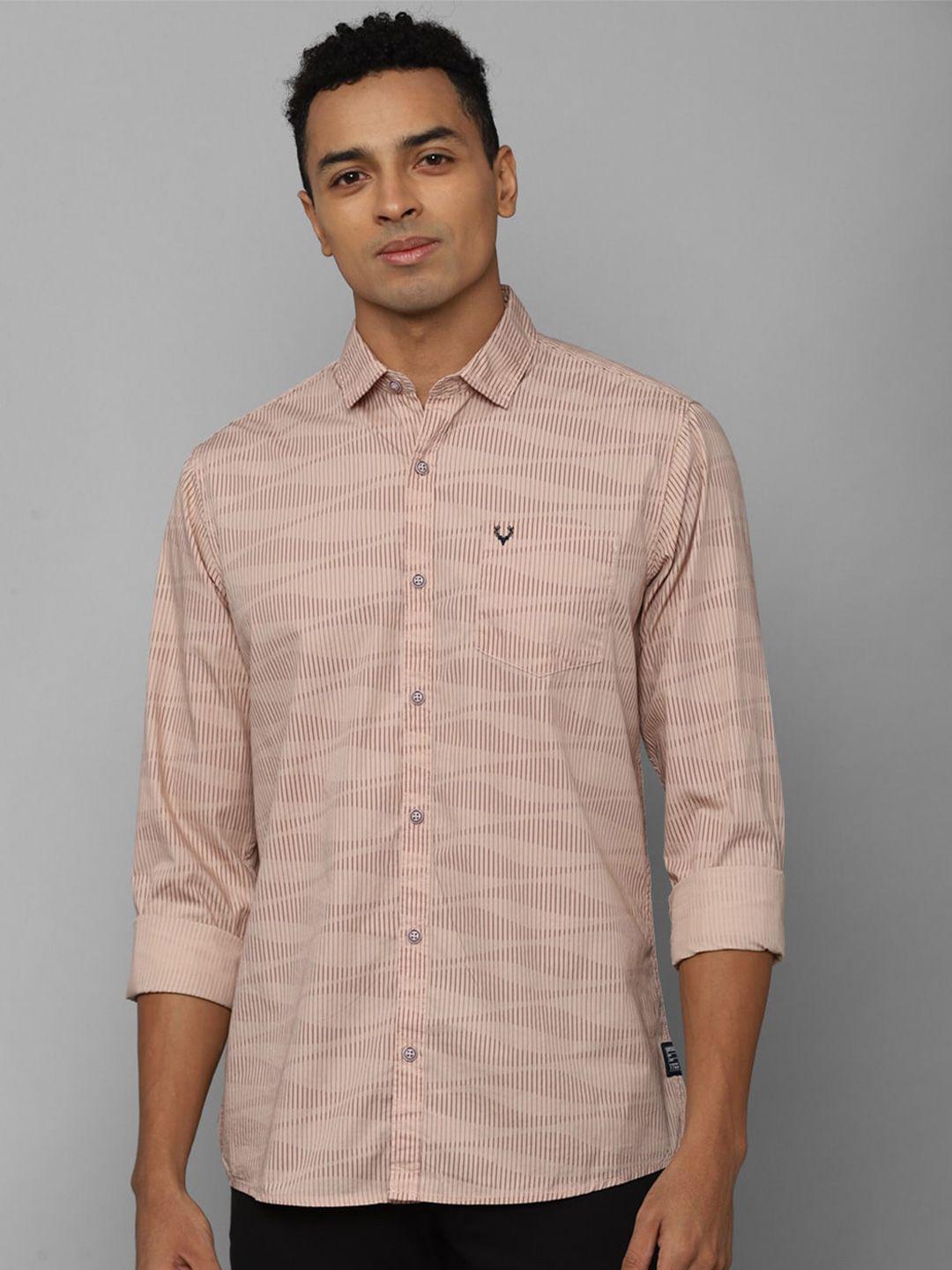 allen solly sport regular fit abstract printed pure cotton casual shirt