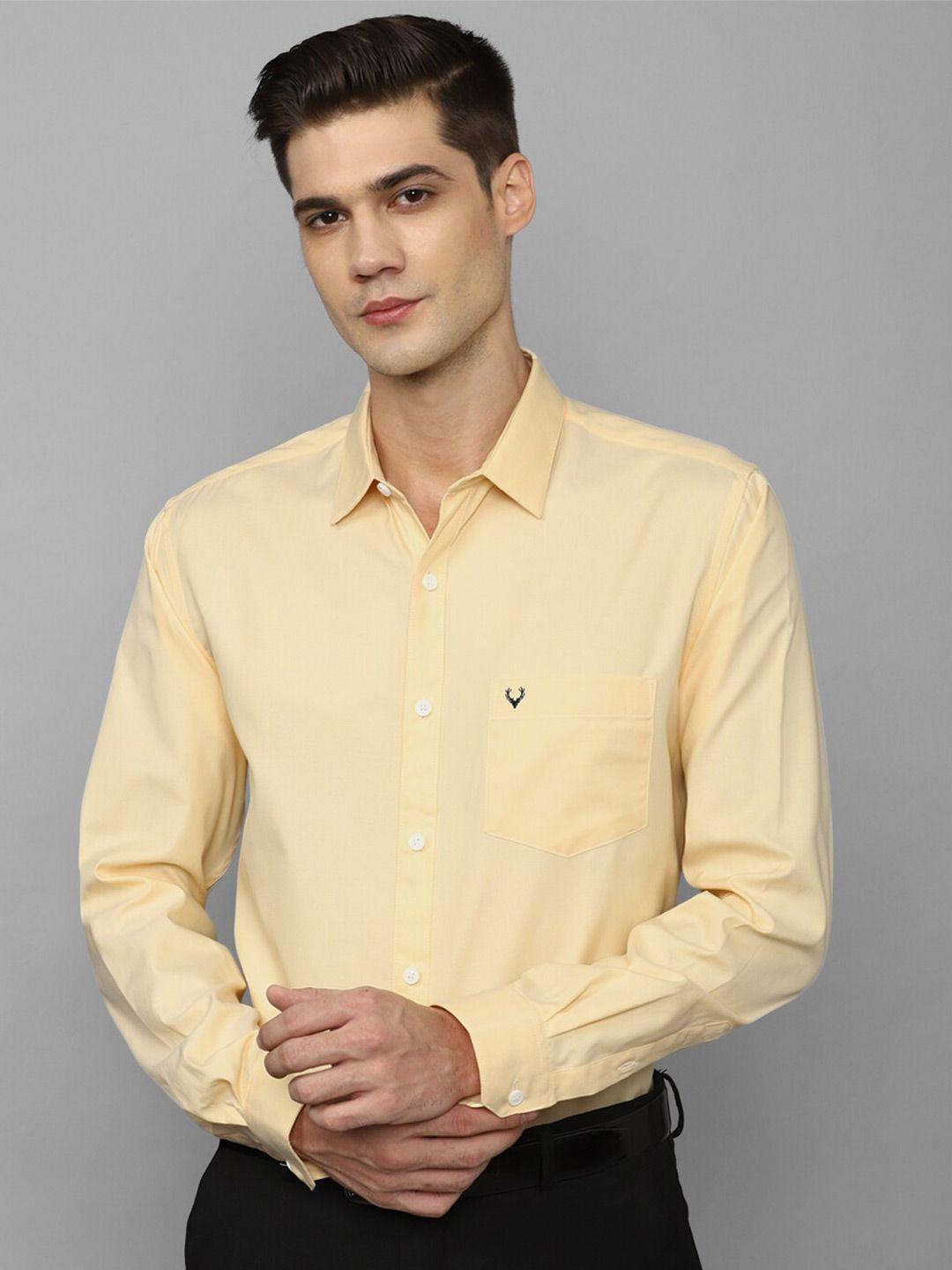 allen solly spread collar slim fit opaque formal shirt