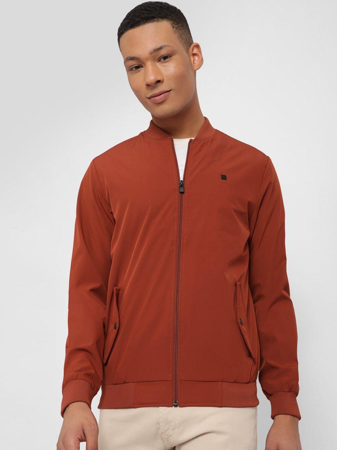 allen solly stand collar pure cotton bomber jacket