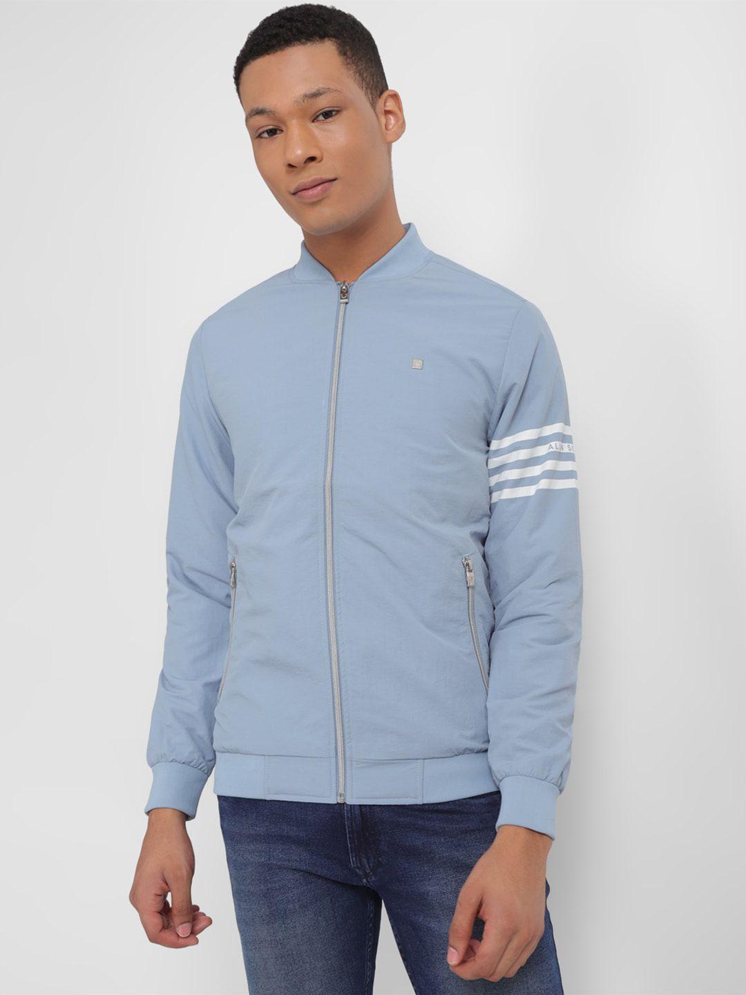 allen solly stand collar pure cotton sporty jacket