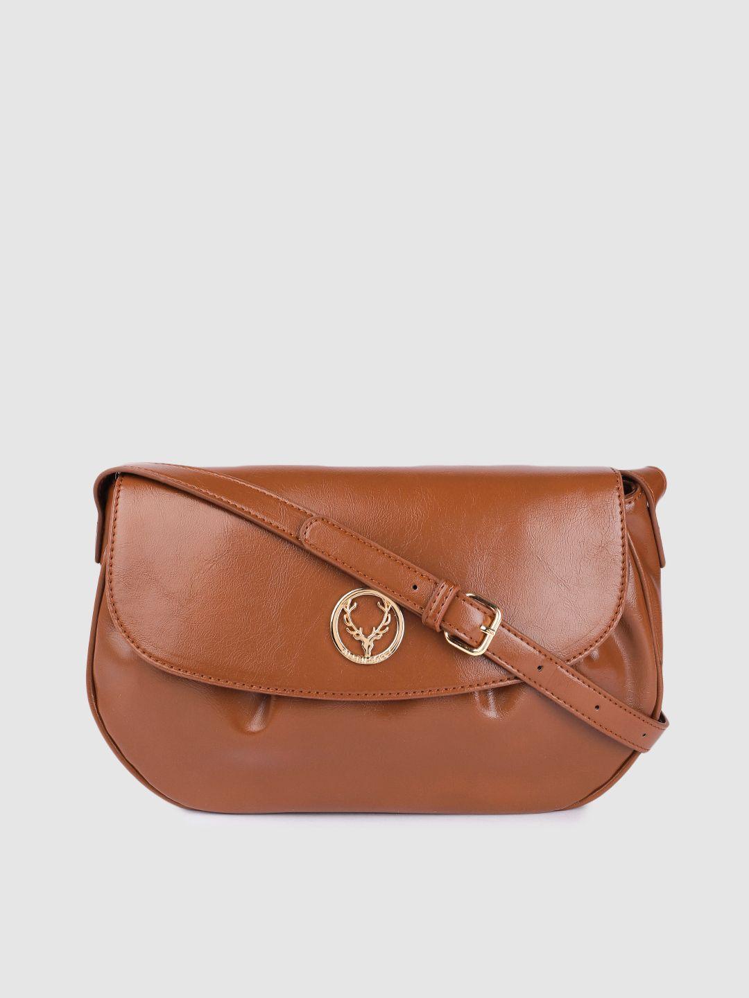 allen solly tan brown sling bag