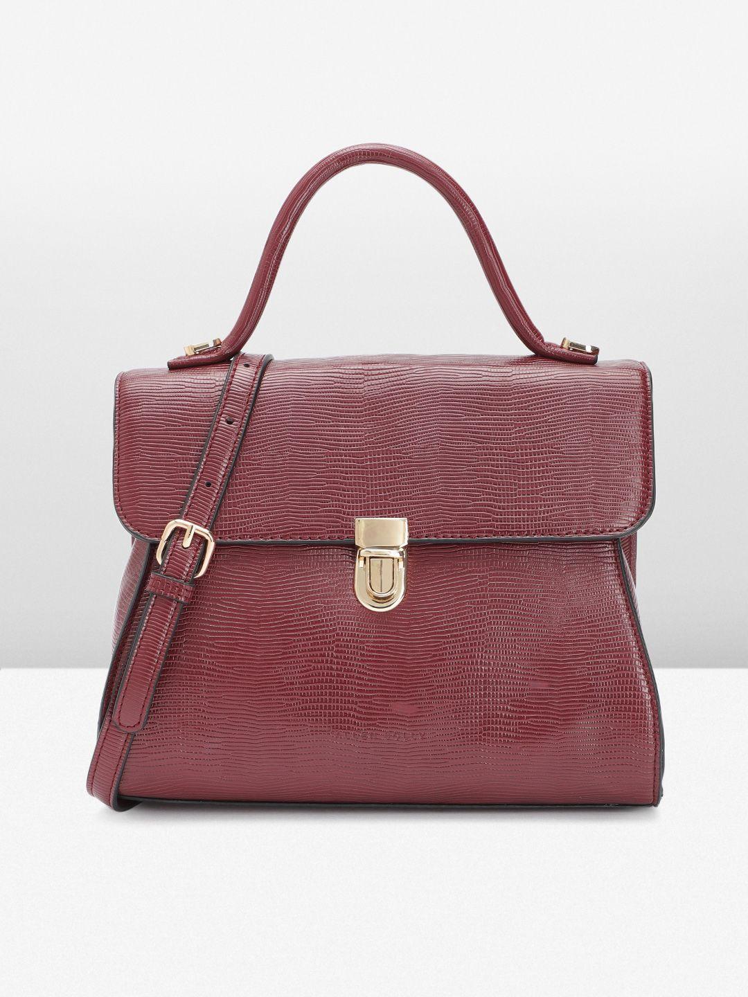 allen solly textured pu structured satchel