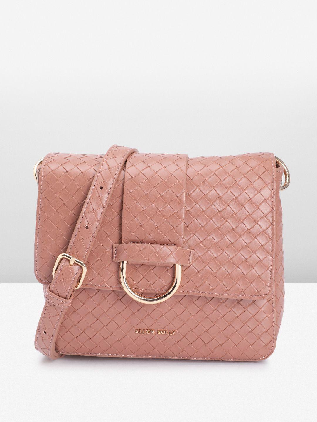 allen solly textured structured sling bag