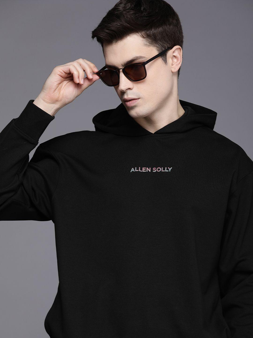 allen solly tribe hooded sweatshirt with minimal brand logo print detail