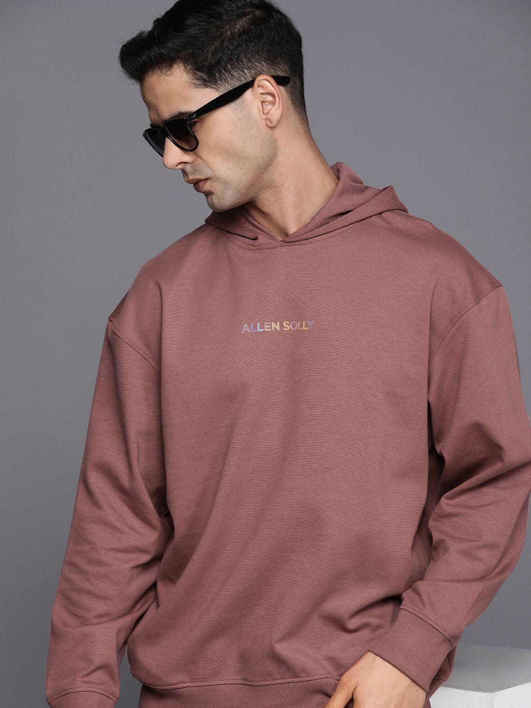 allen solly tribe hooded sweatshirt with minimal brand logo print detail