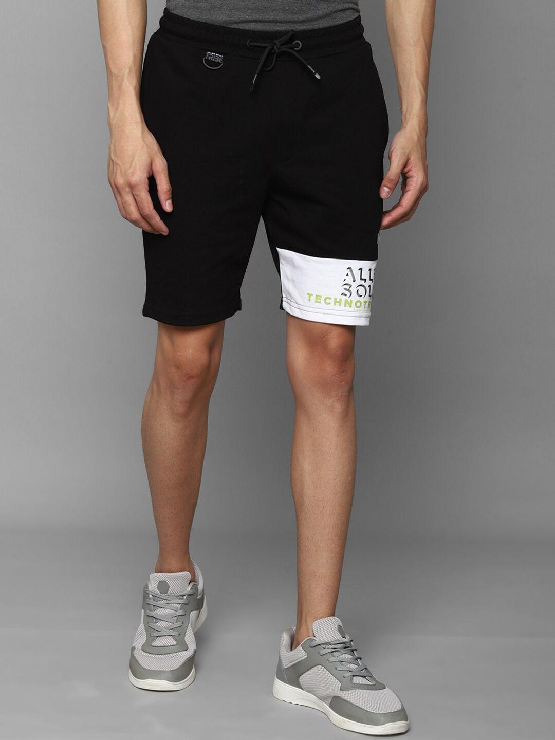 allen solly tribe men black slim fit shorts