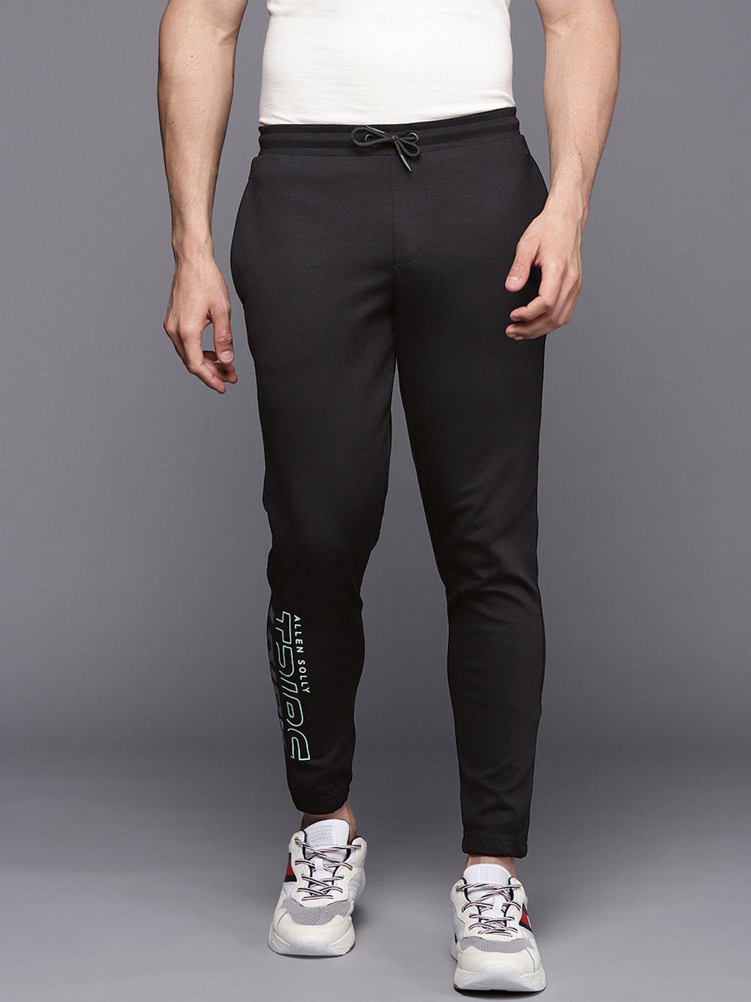 allen solly tribe men black solid joggers