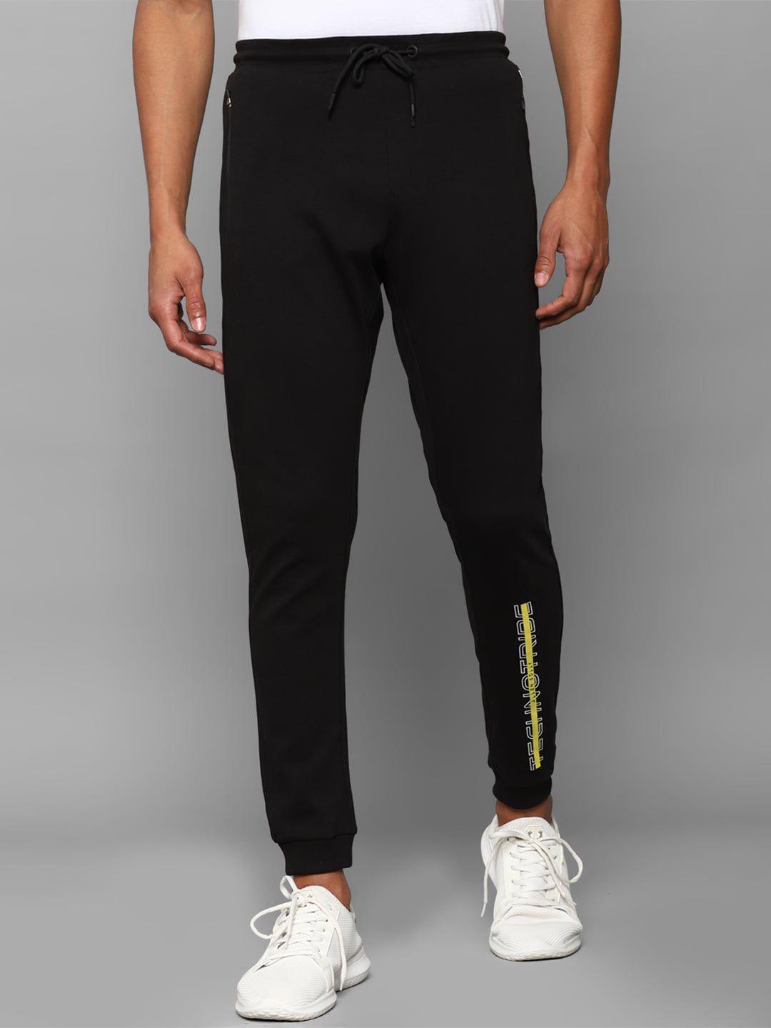 allen solly tribe men black solid joggers