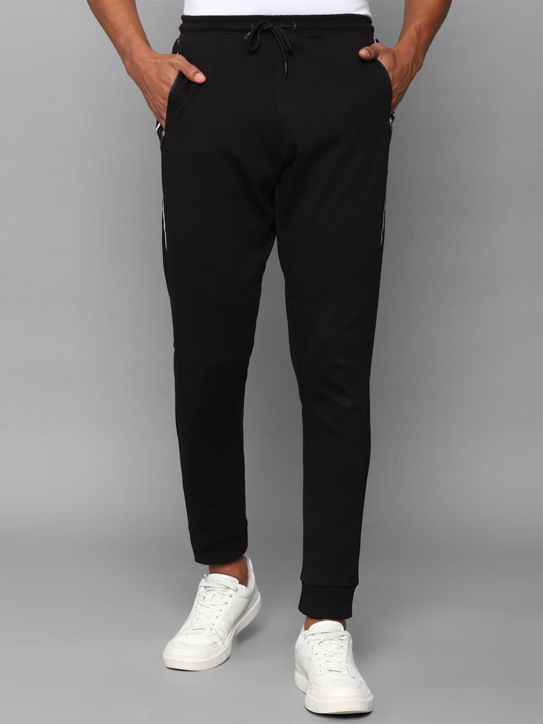 allen solly tribe men black solid track pants