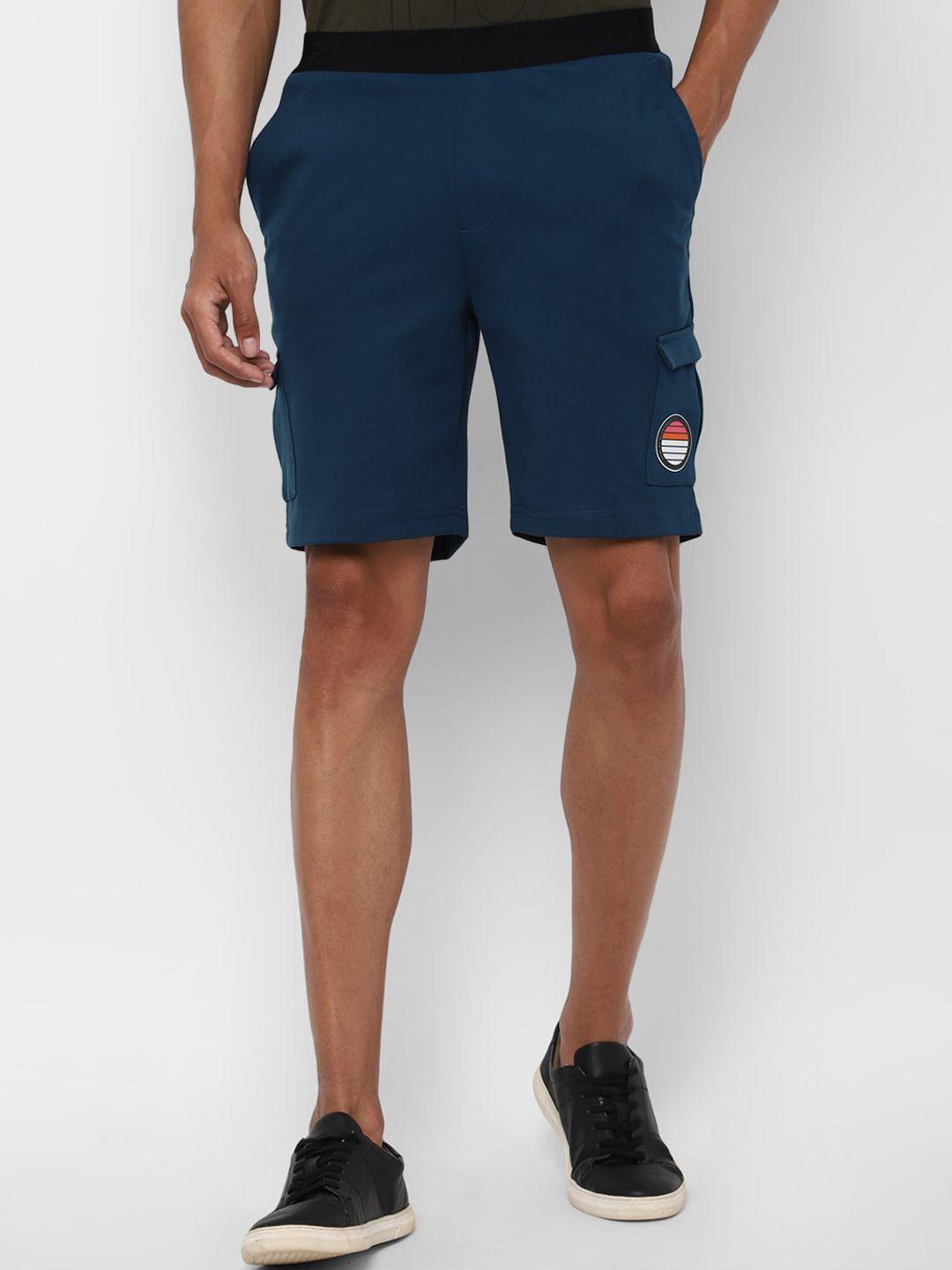 allen solly tribe men blue slim fit shorts