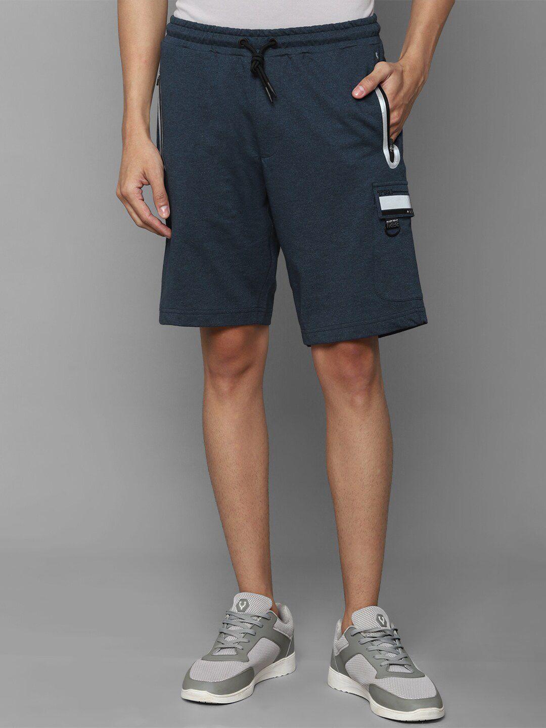 allen solly tribe men blue slim fit shorts