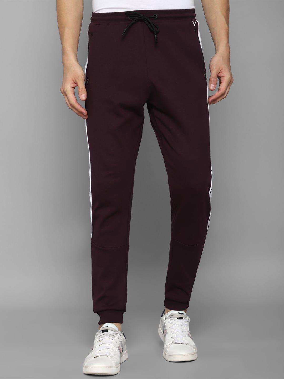 allen solly tribe men brown solid joggers